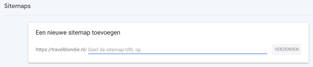 sitemap indienen bij google
